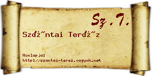 Szántai Teréz névjegykártya